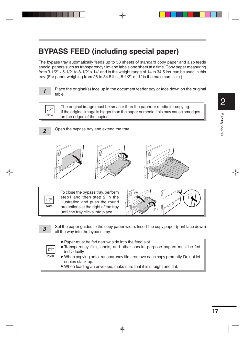 Bypass feed (including special paper) | Sharp AR-F152 User Manual | Page 19 / 52