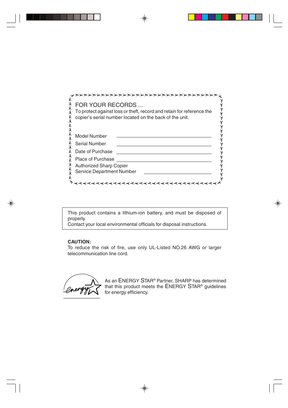 Sharp AR-F152 User Manual | Page 2 / 52