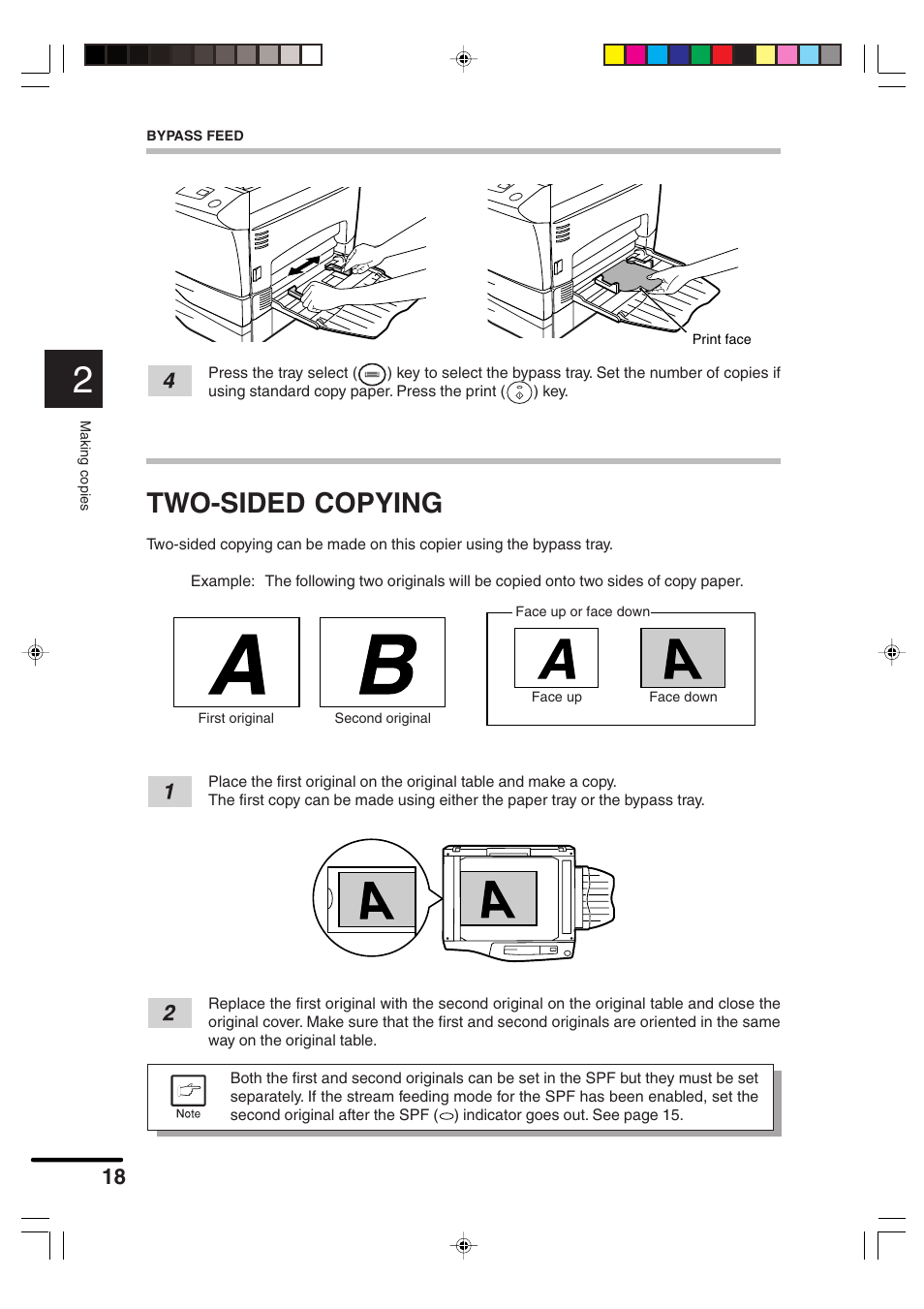 Two-sided copying | Sharp AR-F152 User Manual | Page 20 / 52