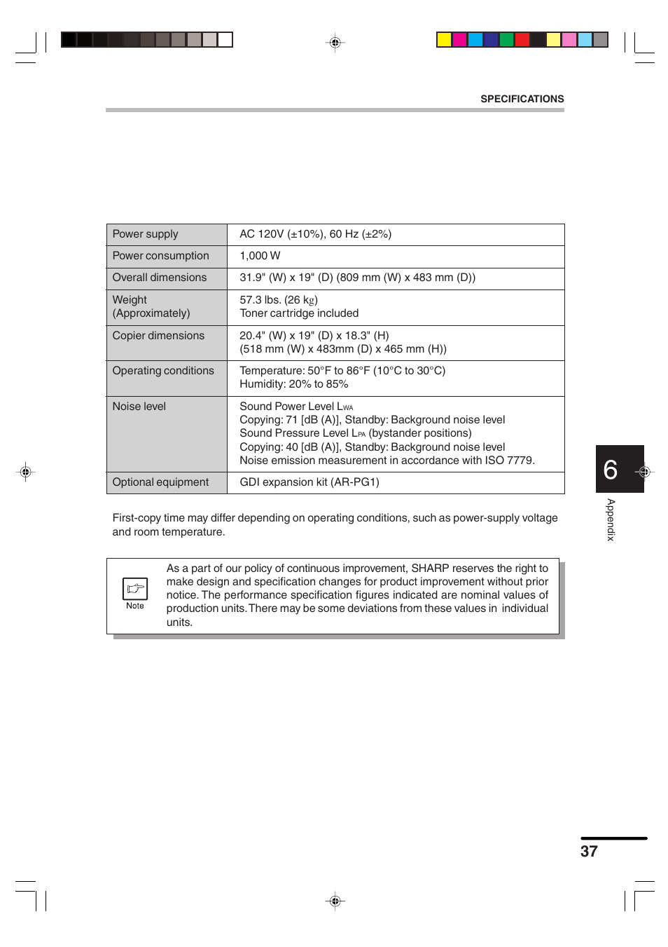 Sharp AR-F152 User Manual | Page 39 / 52