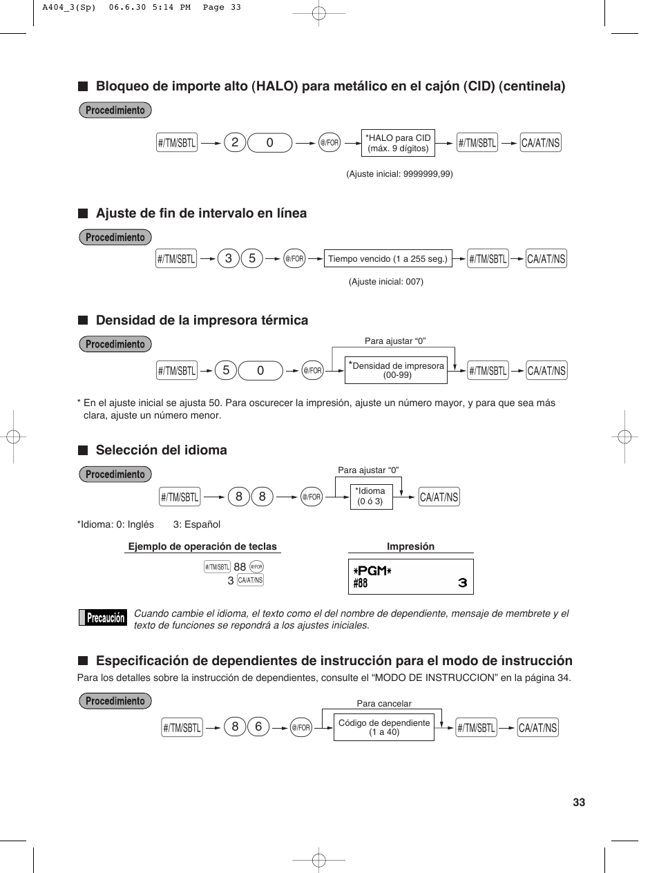 S 50, S 35 | Sharp XE-A404 User Manual | Page 117 / 132