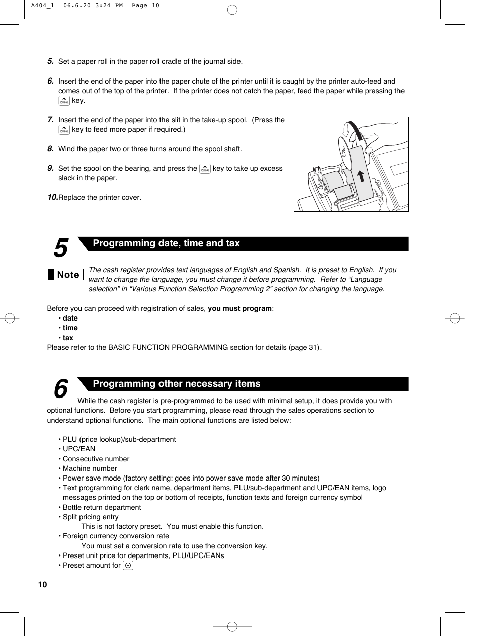 Sharp XE-A404 User Manual | Page 12 / 132