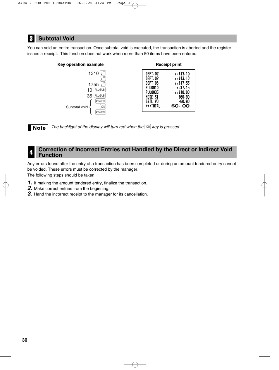 Sharp XE-A404 User Manual | Page 32 / 132