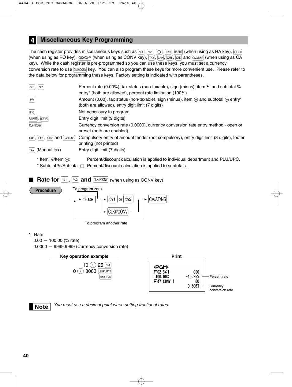 Sharp XE-A404 User Manual | Page 42 / 132