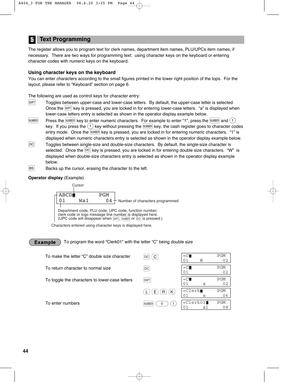 Sharp XE-A404 User Manual | Page 46 / 132