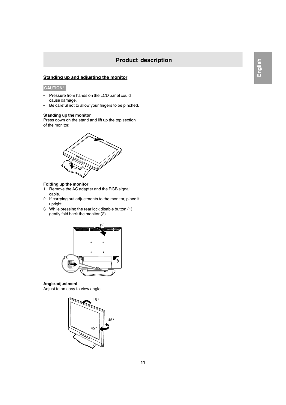 Product description, English | Sharp LL-T1803-H User Manual | Page 11 / 144