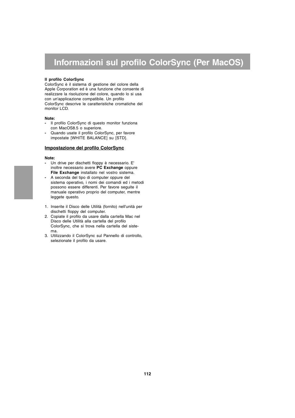 Informazioni sul profilo colorsync (per macos) | Sharp LL-T1803-H User Manual | Page 112 / 144