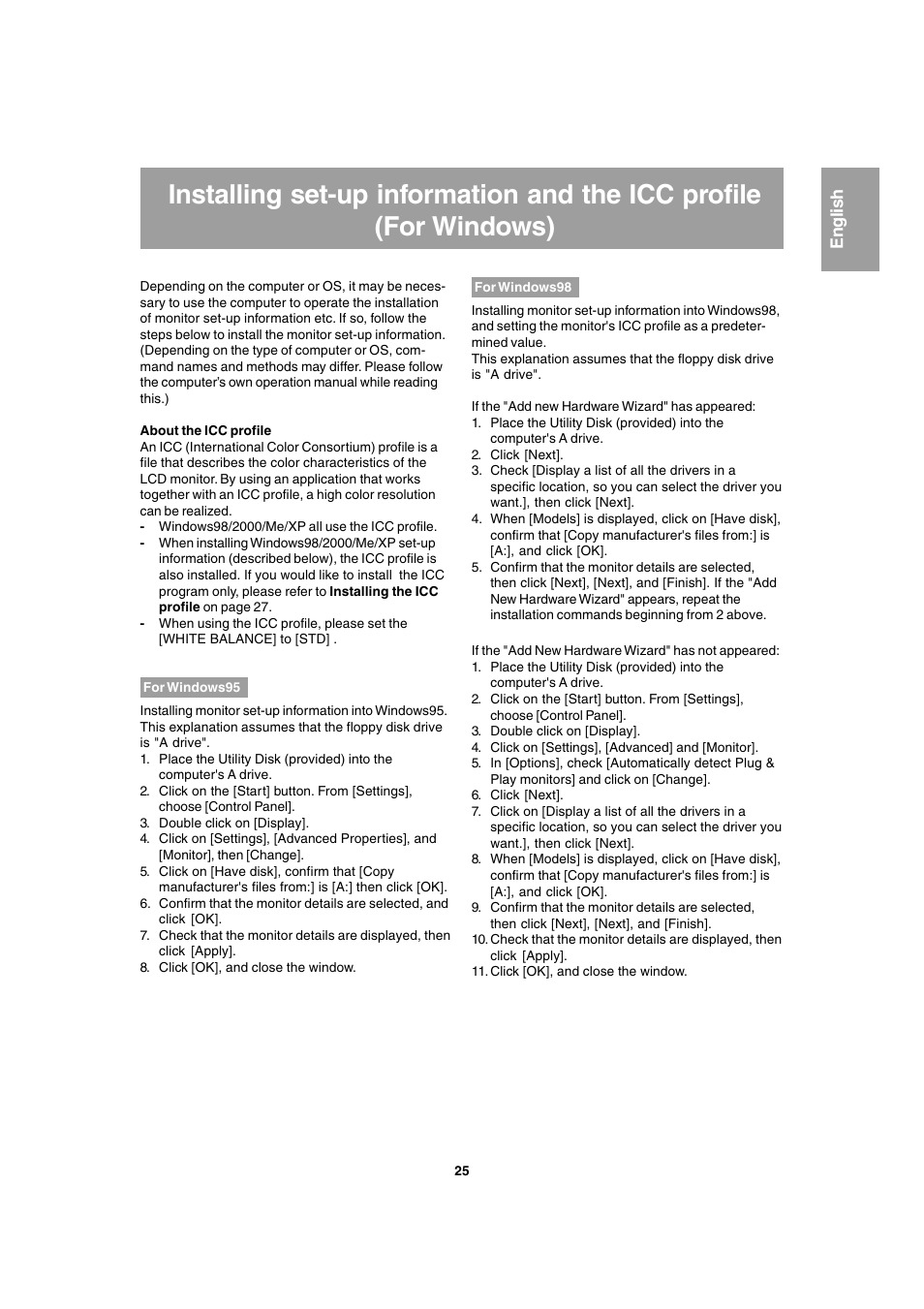 Sharp LL-T1803-H User Manual | Page 25 / 144