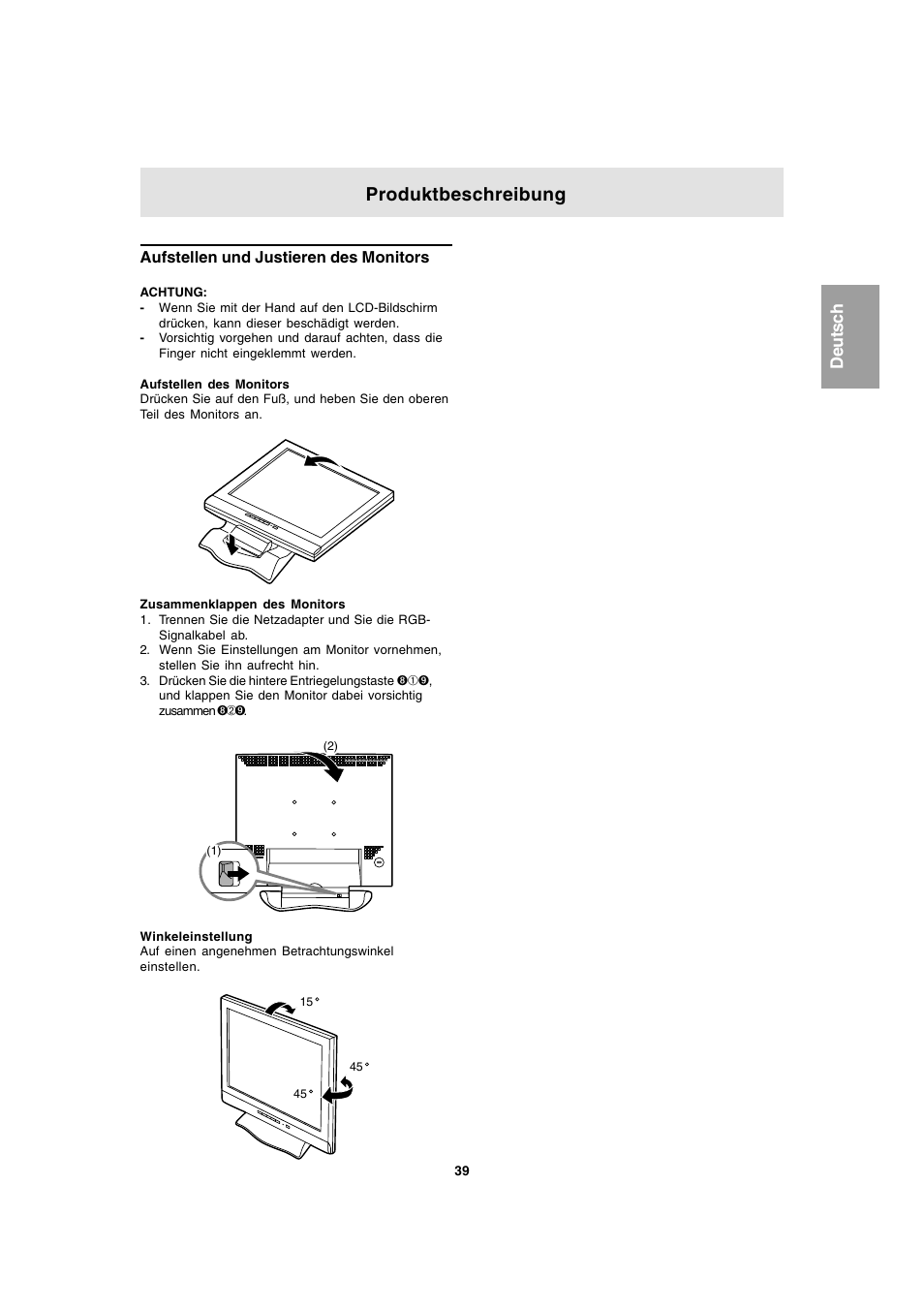 Produktbeschreibung | Sharp LL-T1803-H User Manual | Page 39 / 144
