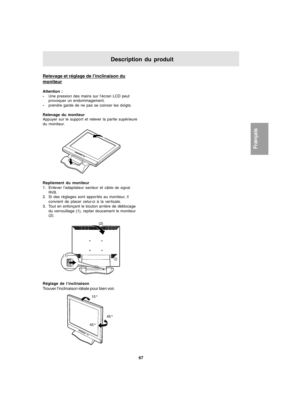 Description du produit | Sharp LL-T1803-H User Manual | Page 67 / 144