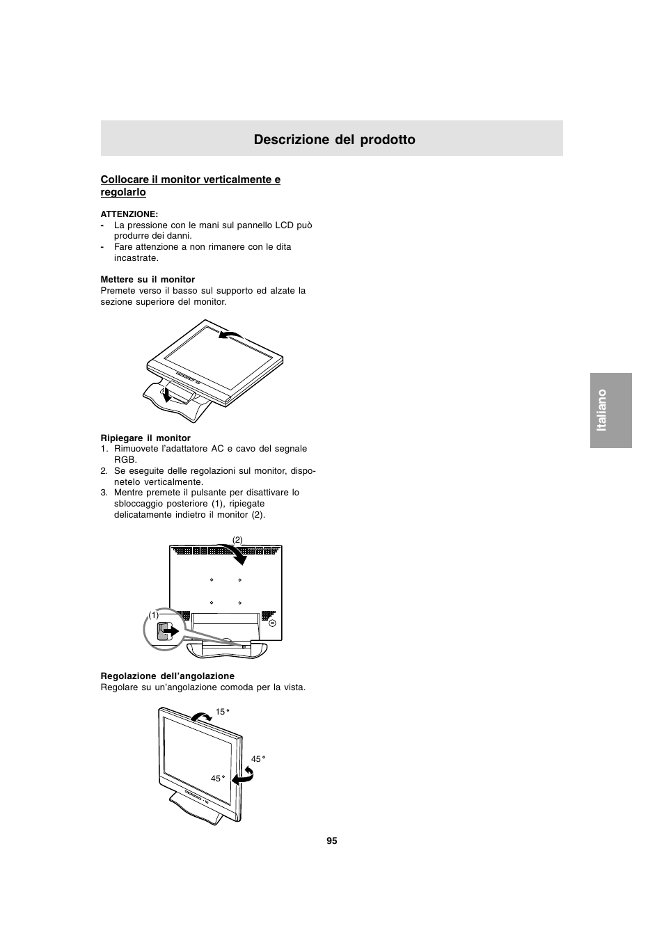 Descrizione del prodotto | Sharp LL-T1803-H User Manual | Page 95 / 144