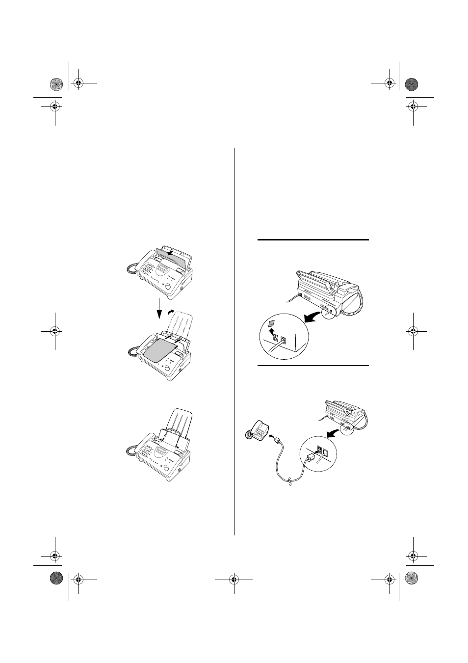 Attaching the tray extension and document support, Extension phone (optional) | Sharp UX-340LM User Manual | Page 14 / 124