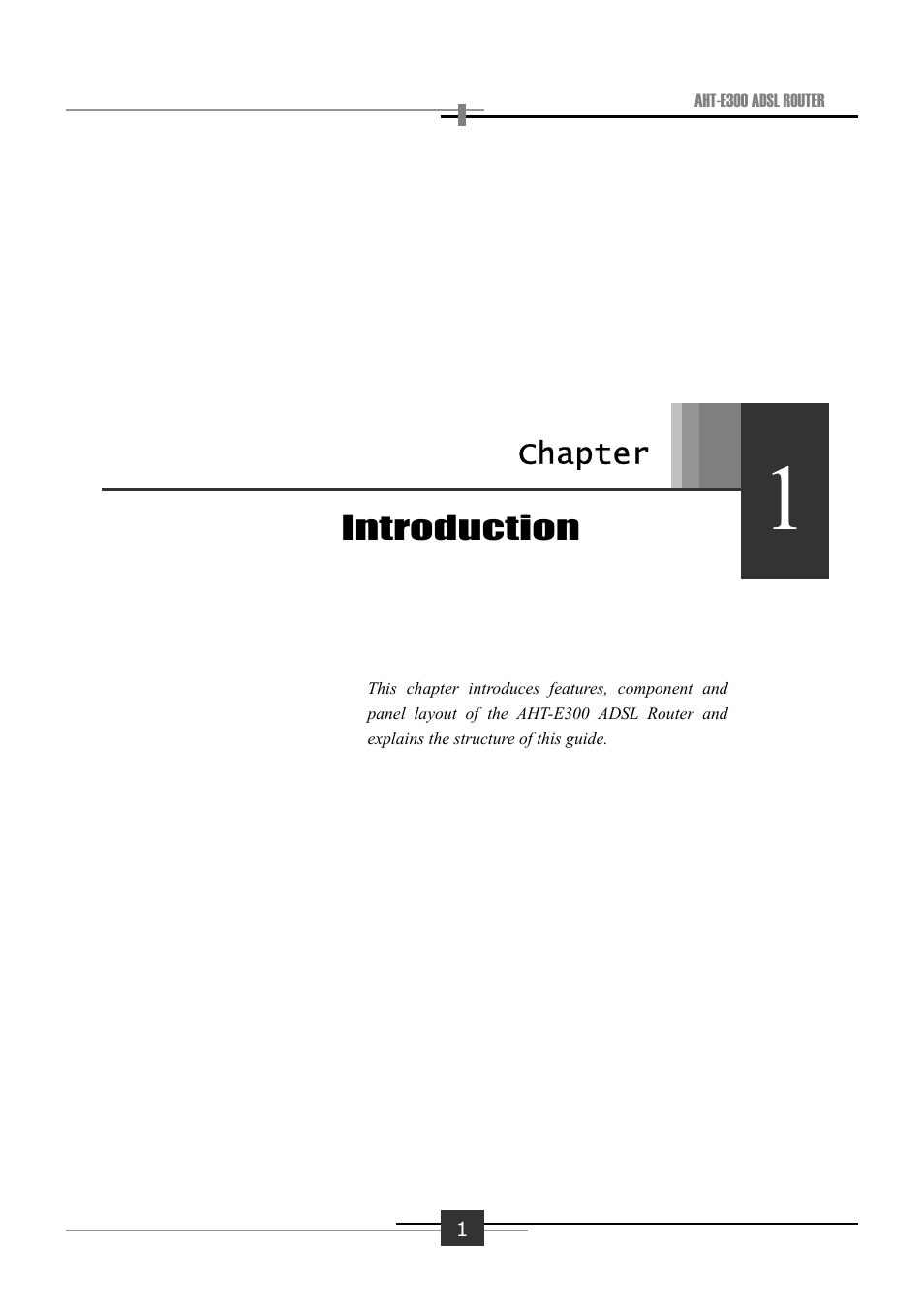 Introduction chapter | Sharp AHT-E300 User Manual | Page 5 / 44