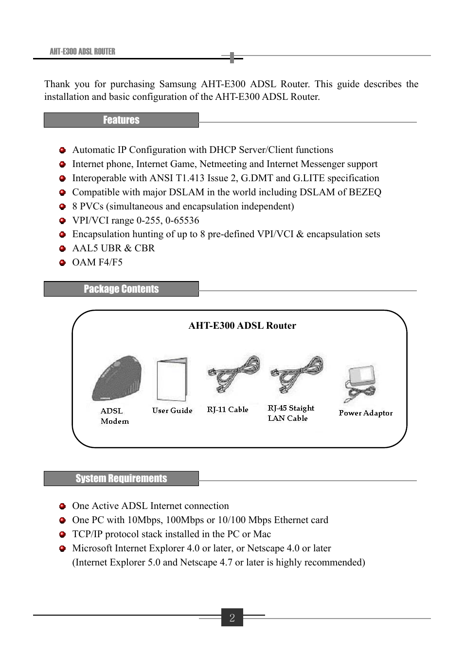 Sharp AHT-E300 User Manual | Page 6 / 44