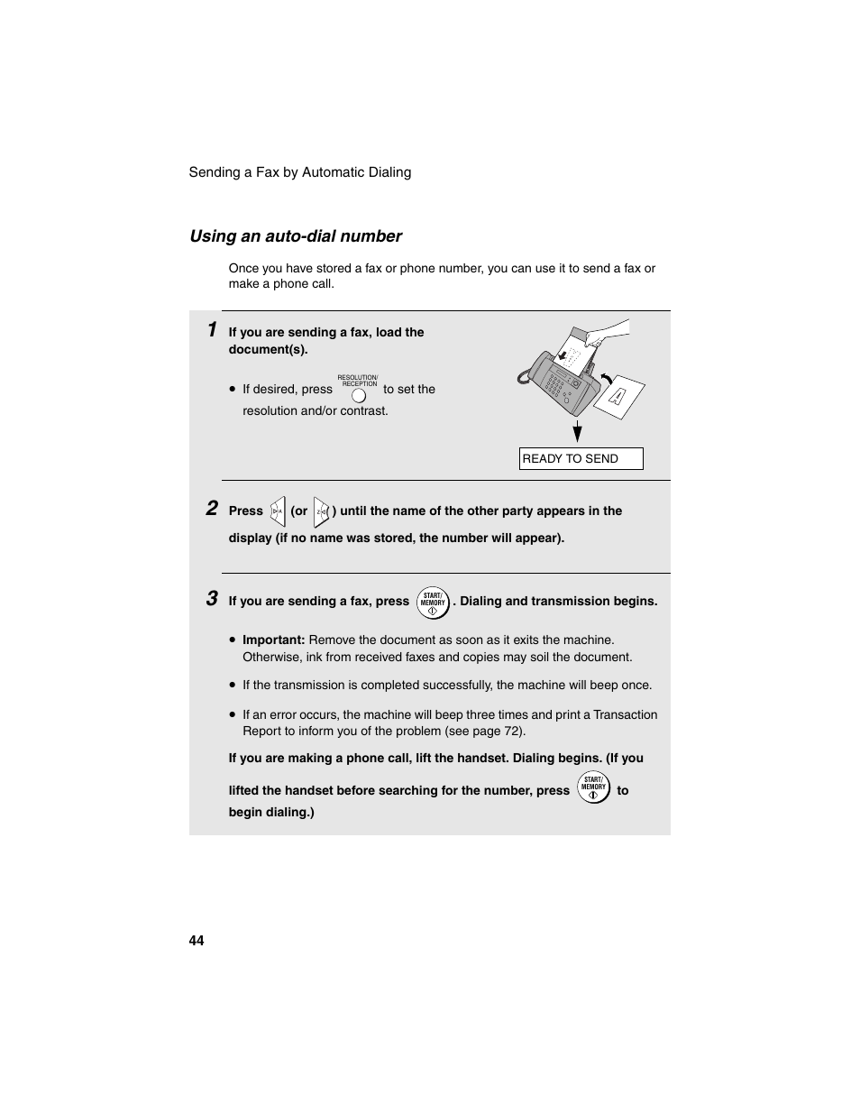 Using an auto-dial number | Sharp UX-B20 User Manual | Page 46 / 104