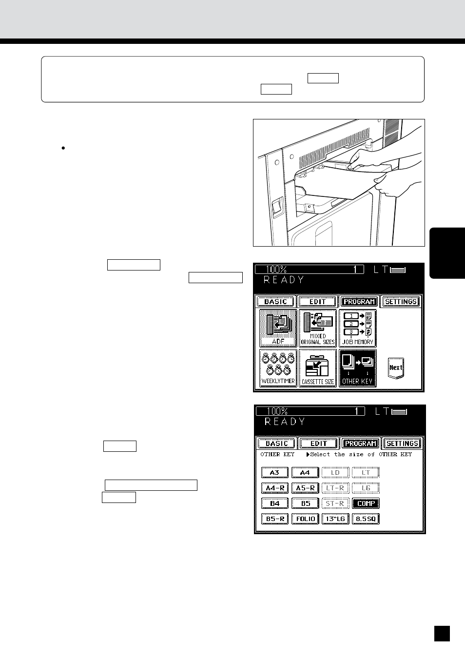 Copying using paper of other sizes | Sharp AR-650 User Manual | Page 105 / 181