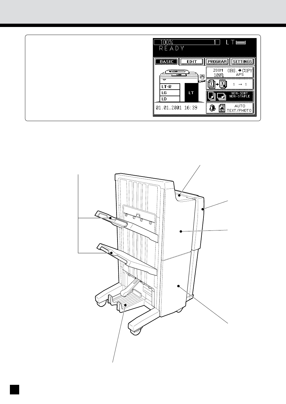 Names of the main components | Sharp AR-650 User Manual | Page 112 / 181