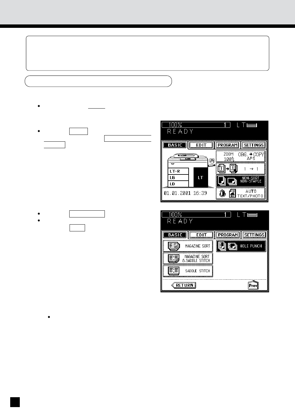 Hole punching mode | Sharp AR-650 User Manual | Page 126 / 181