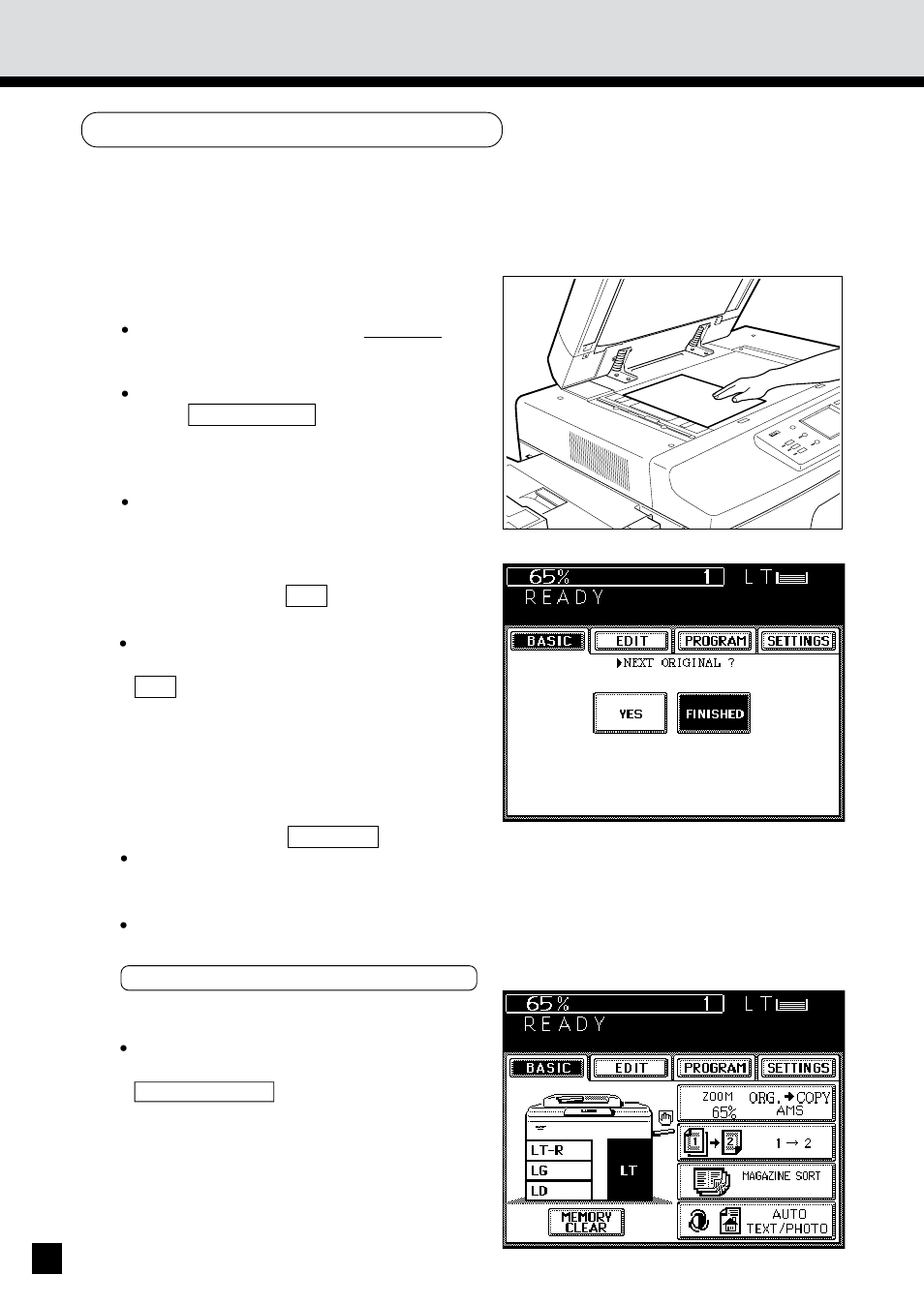 Magazine sort & saddle stitching mode (cont.) | Sharp AR-650 User Manual | Page 130 / 181