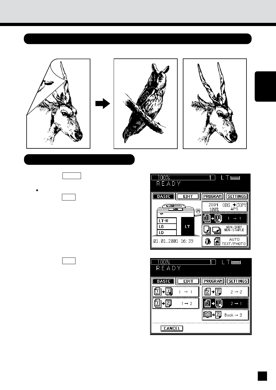 Single-sided copies from two-sided originals | Sharp AR-650 User Manual | Page 45 / 181