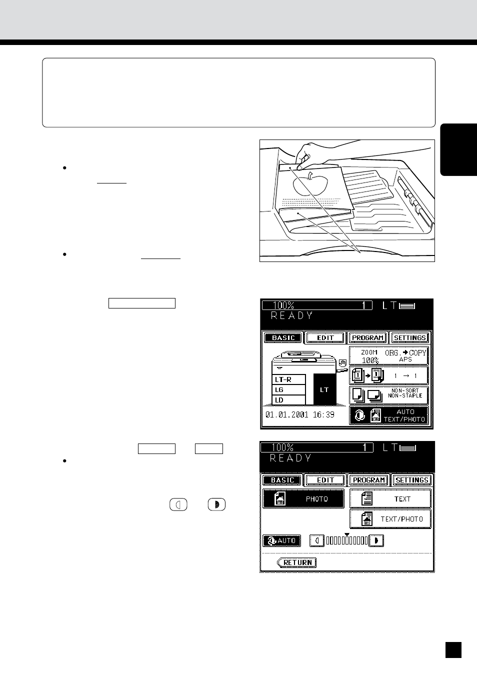 Copying in the text or photo mode | Sharp AR-650 User Manual | Page 51 / 181