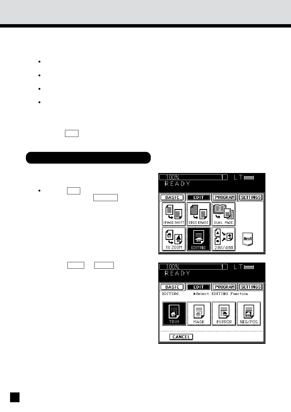 Trimming/masking (cont.) | Sharp AR-650 User Manual | Page 68 / 181