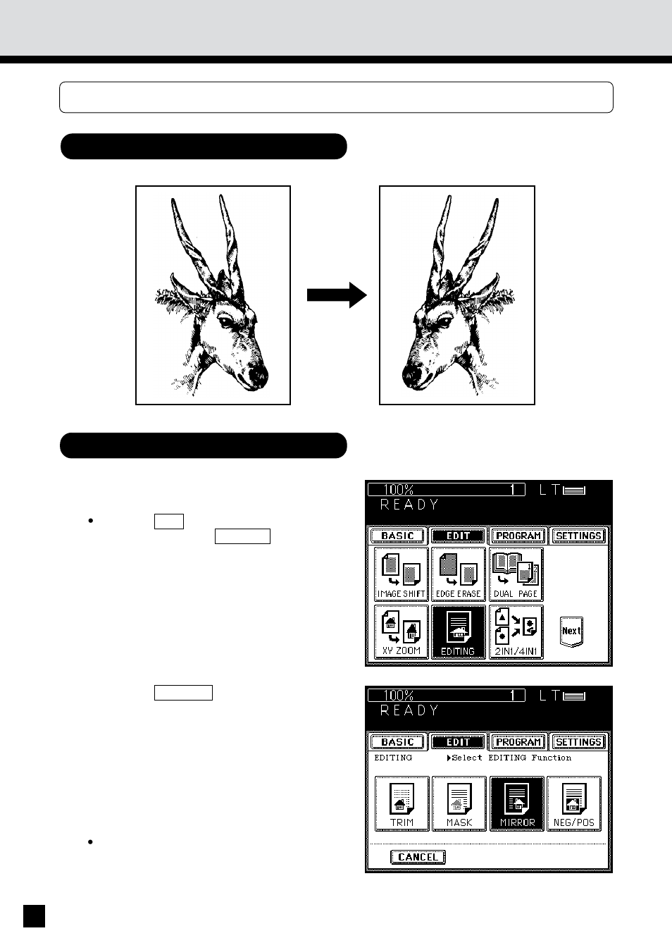 Mirror image | Sharp AR-650 User Manual | Page 70 / 181