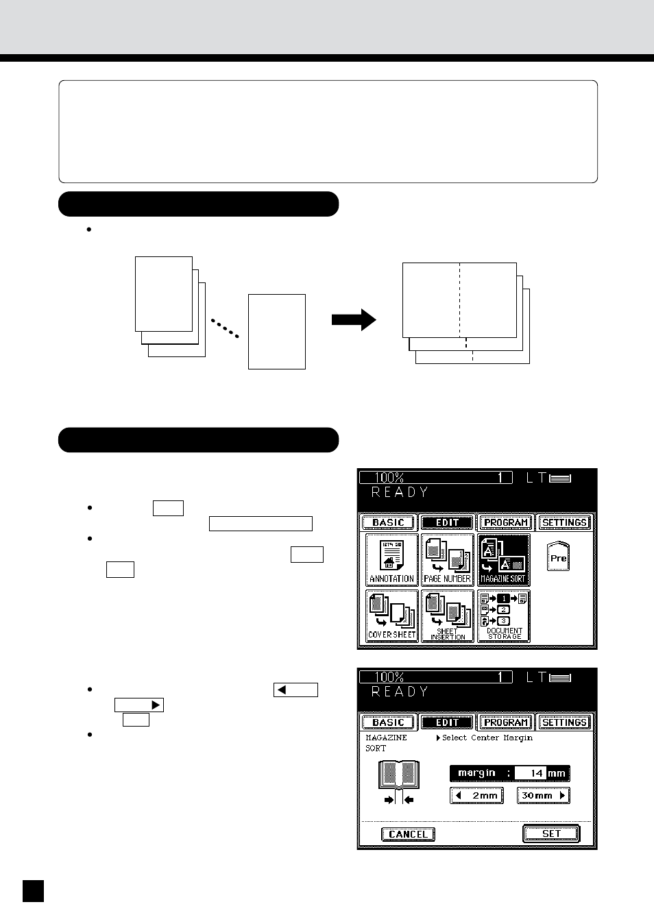 Magazine sort, Example of magazine sort procedure | Sharp AR-650 User Manual | Page 82 / 181