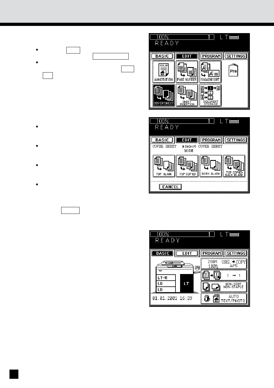 Cover sheet copying (cont.) | Sharp AR-650 User Manual | Page 86 / 181