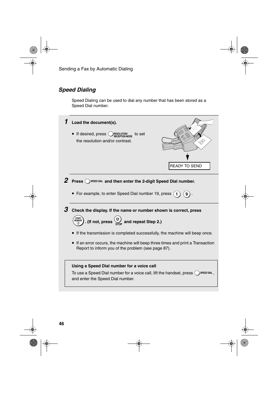 Speed dialing | Sharp UX-B700 User Manual | Page 48 / 122