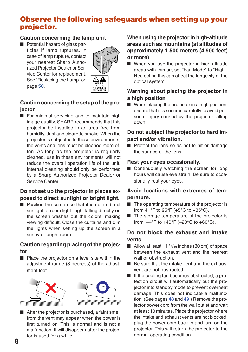 Sharp XG-MB65X User Manual | Page 12 / 69
