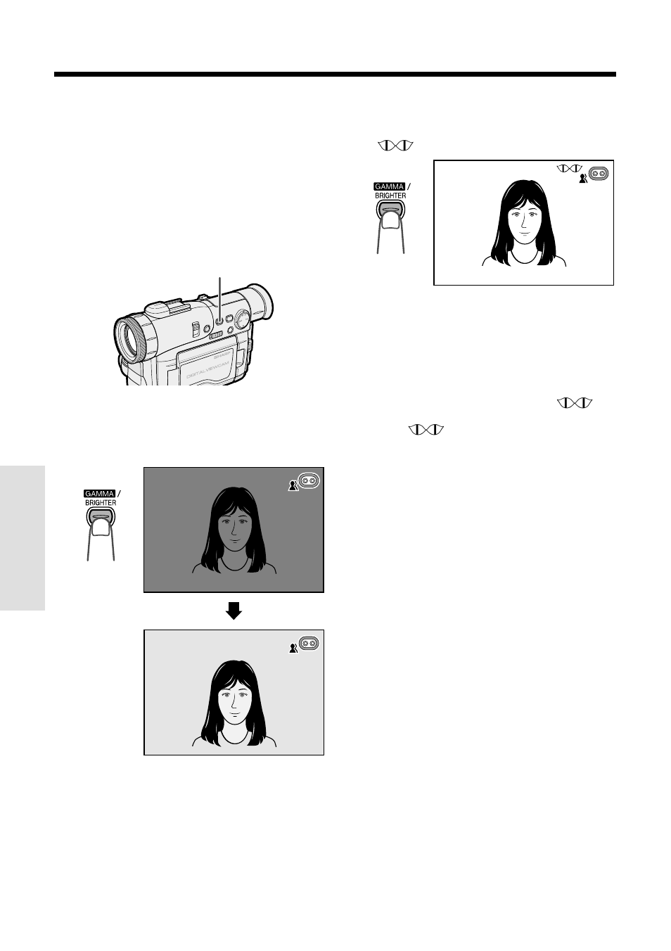 Gain-up, Useful features camera recording | Sharp VL-WD250U User Manual | Page 44 / 92