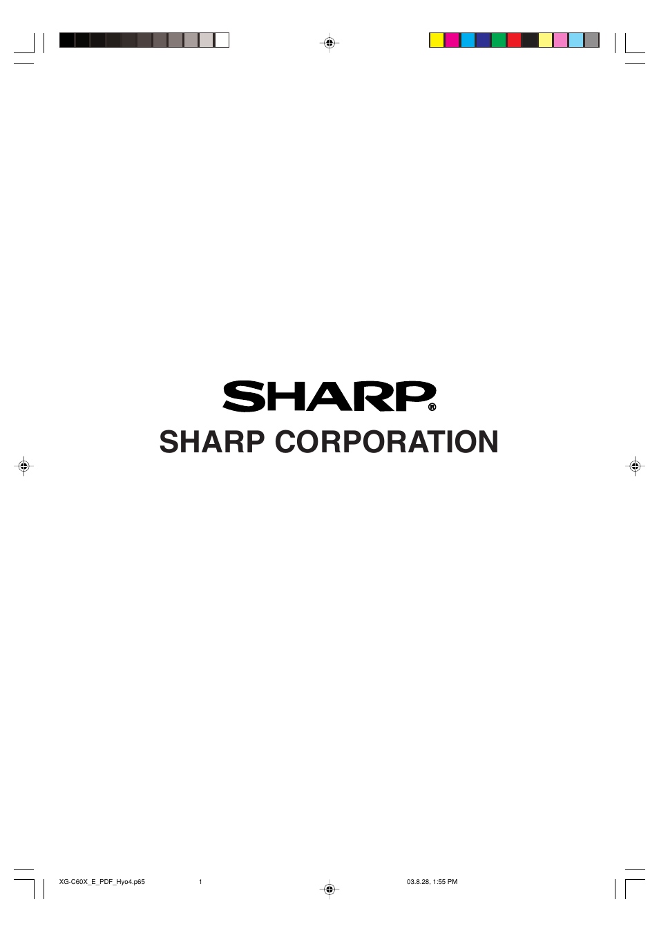 Sharp corporation | Sharp XG-C60X User Manual | Page 106 / 106