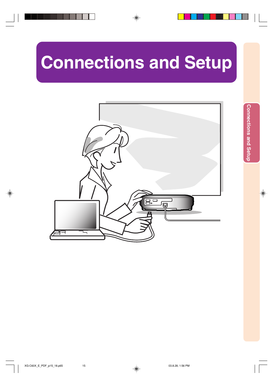 Connections and setup | Sharp XG-C60X User Manual | Page 19 / 106