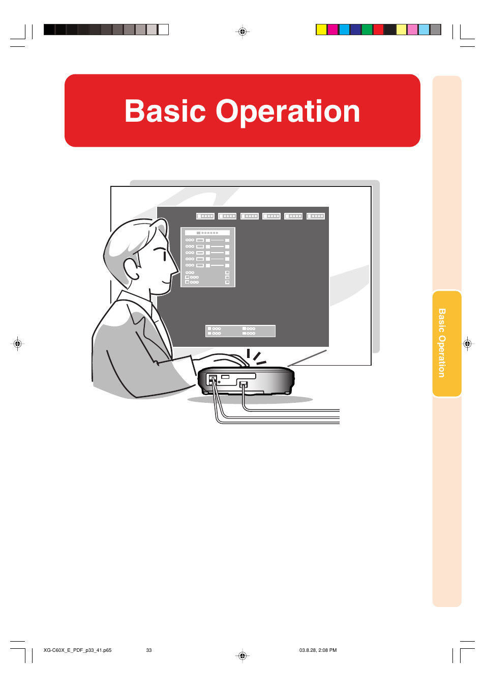 Basic operation | Sharp XG-C60X User Manual | Page 37 / 106