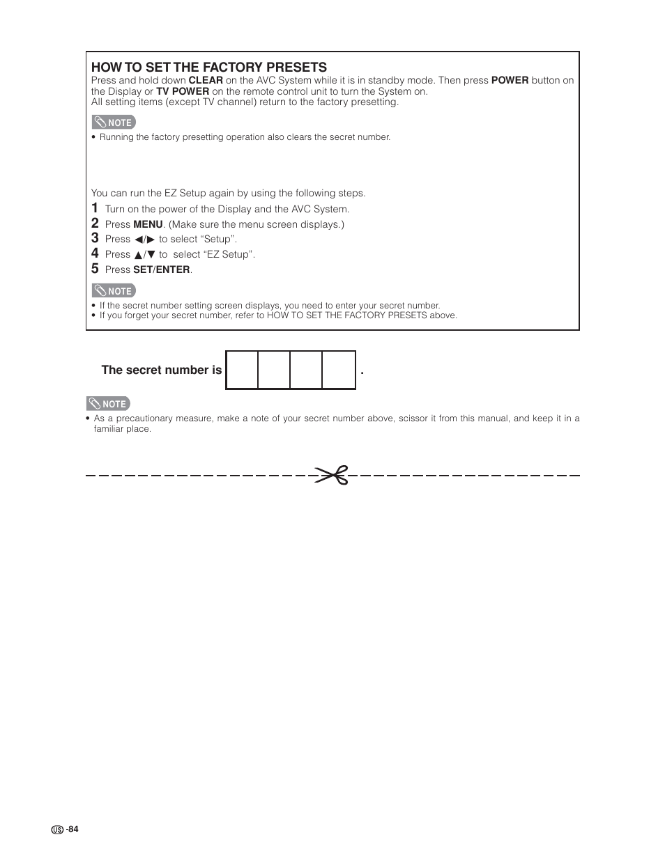 Sharp Aquos LC 30HV6U User Manual | Page 84 / 86