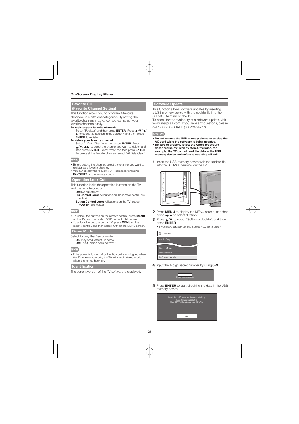 Sharp Aquos LC C4067U User Manual | Page 25 / 32