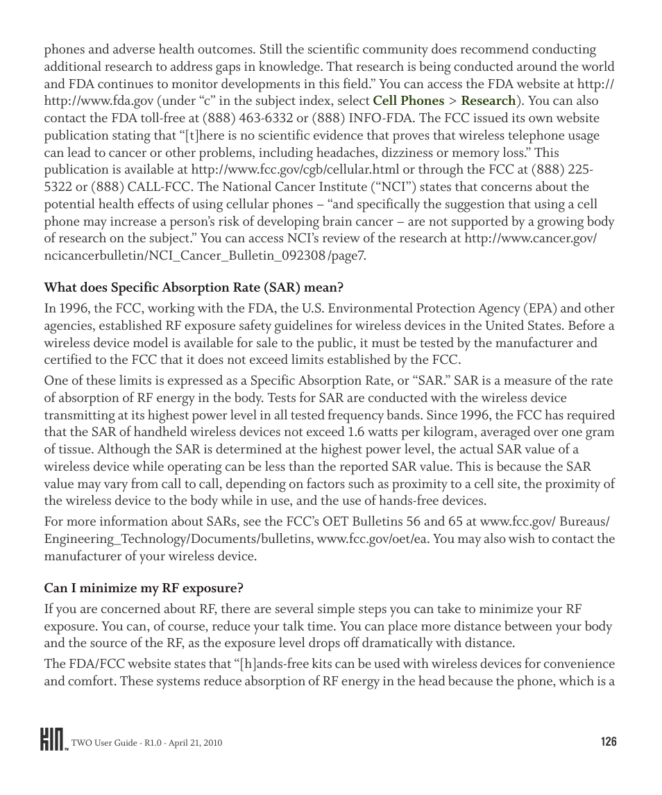 Sharp KIN Two OMPB20ZU User Manual | Page 126 / 156