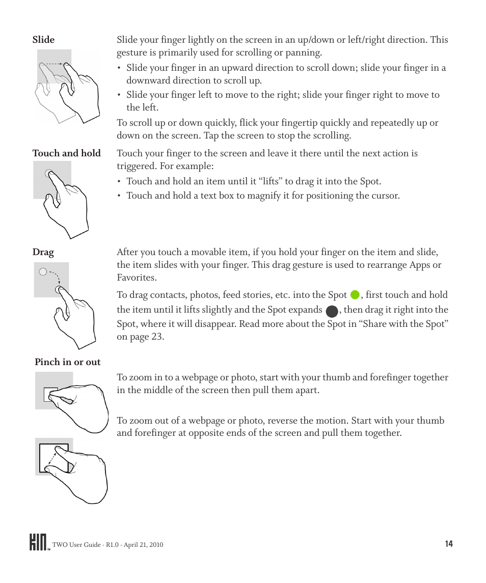 Sharp KIN Two OMPB20ZU User Manual | Page 14 / 156
