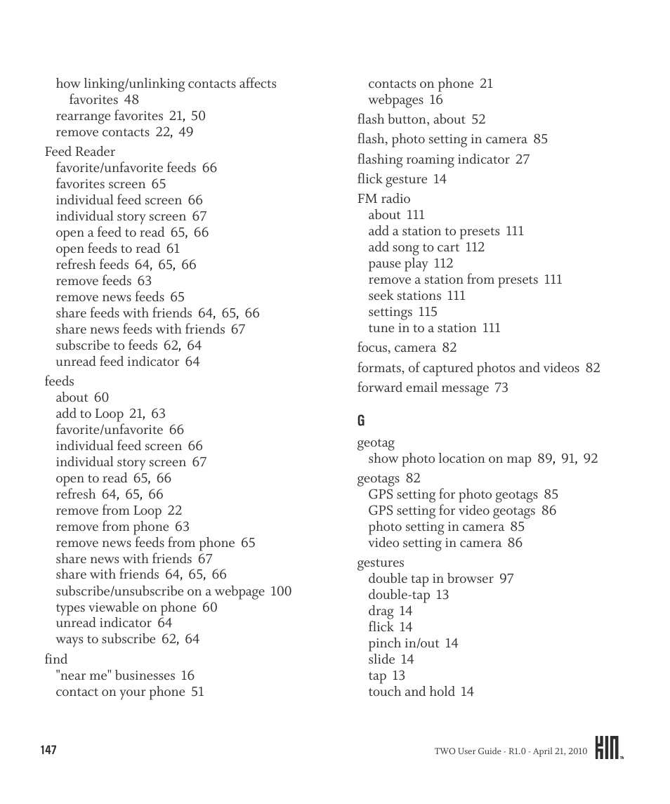 Sharp KIN Two OMPB20ZU User Manual | Page 147 / 156