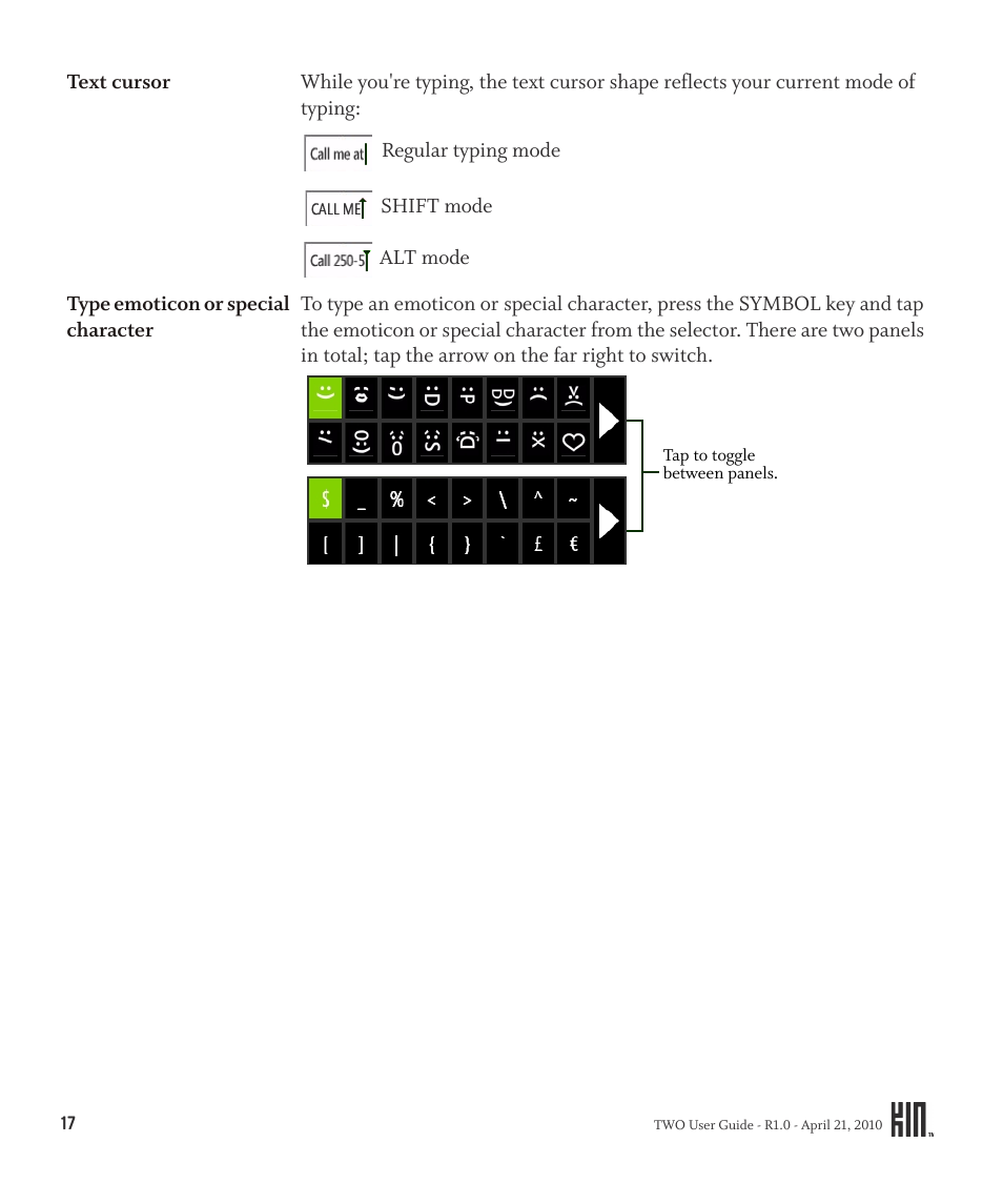 Sharp KIN Two OMPB20ZU User Manual | Page 17 / 156