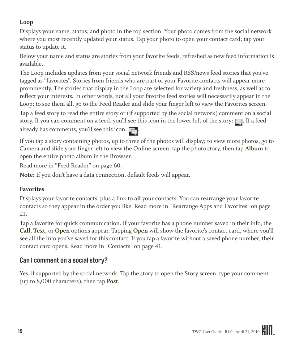 Sharp KIN Two OMPB20ZU User Manual | Page 19 / 156