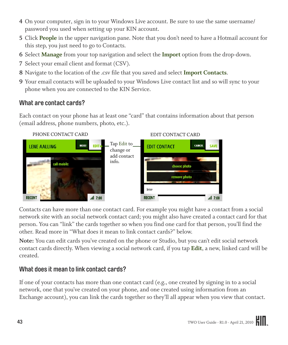 Sharp KIN Two OMPB20ZU User Manual | Page 43 / 156