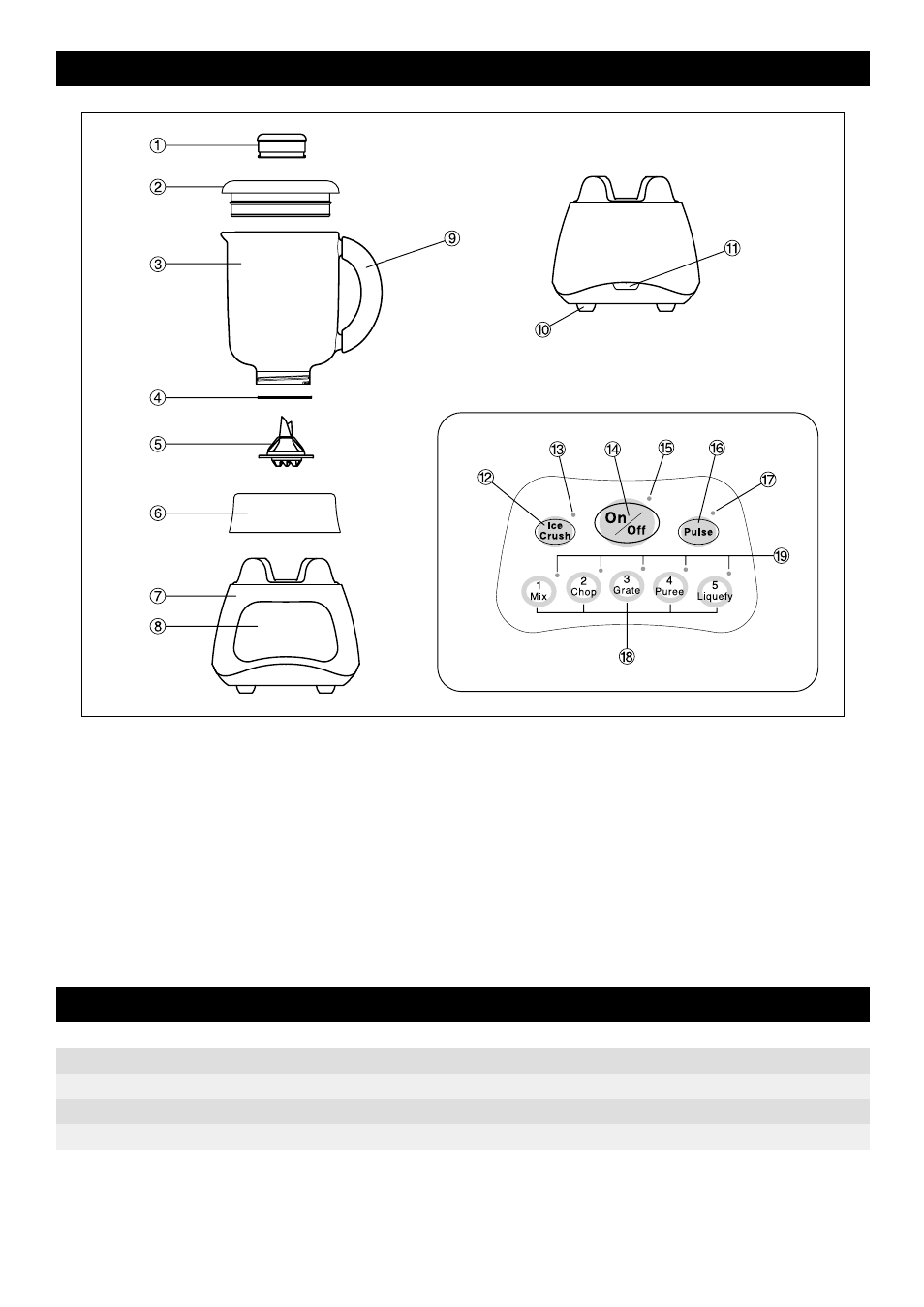 Part names, Specifications, Part names specifications | Sharp EJ-12GDW User Manual | Page 5 / 12