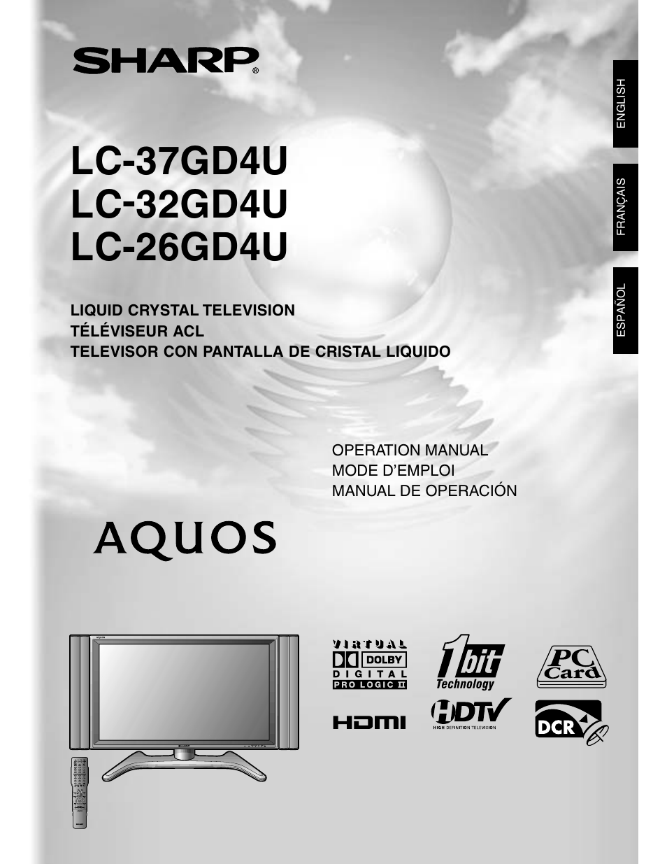 Sharp Aquos LC 26GD4U User Manual | 103 pages