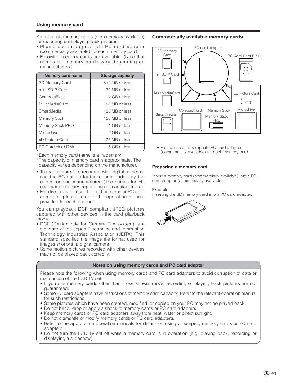 Sharp Aquos LC 26GD4U User Manual | Page 42 / 103