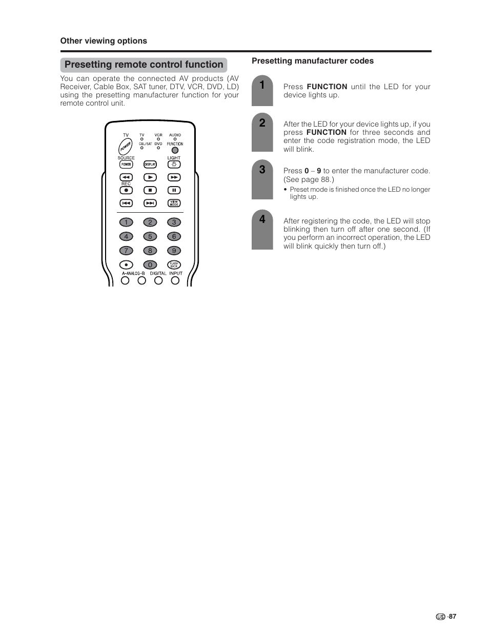 Sharp Aquos LC 26GD4U User Manual | Page 88 / 103