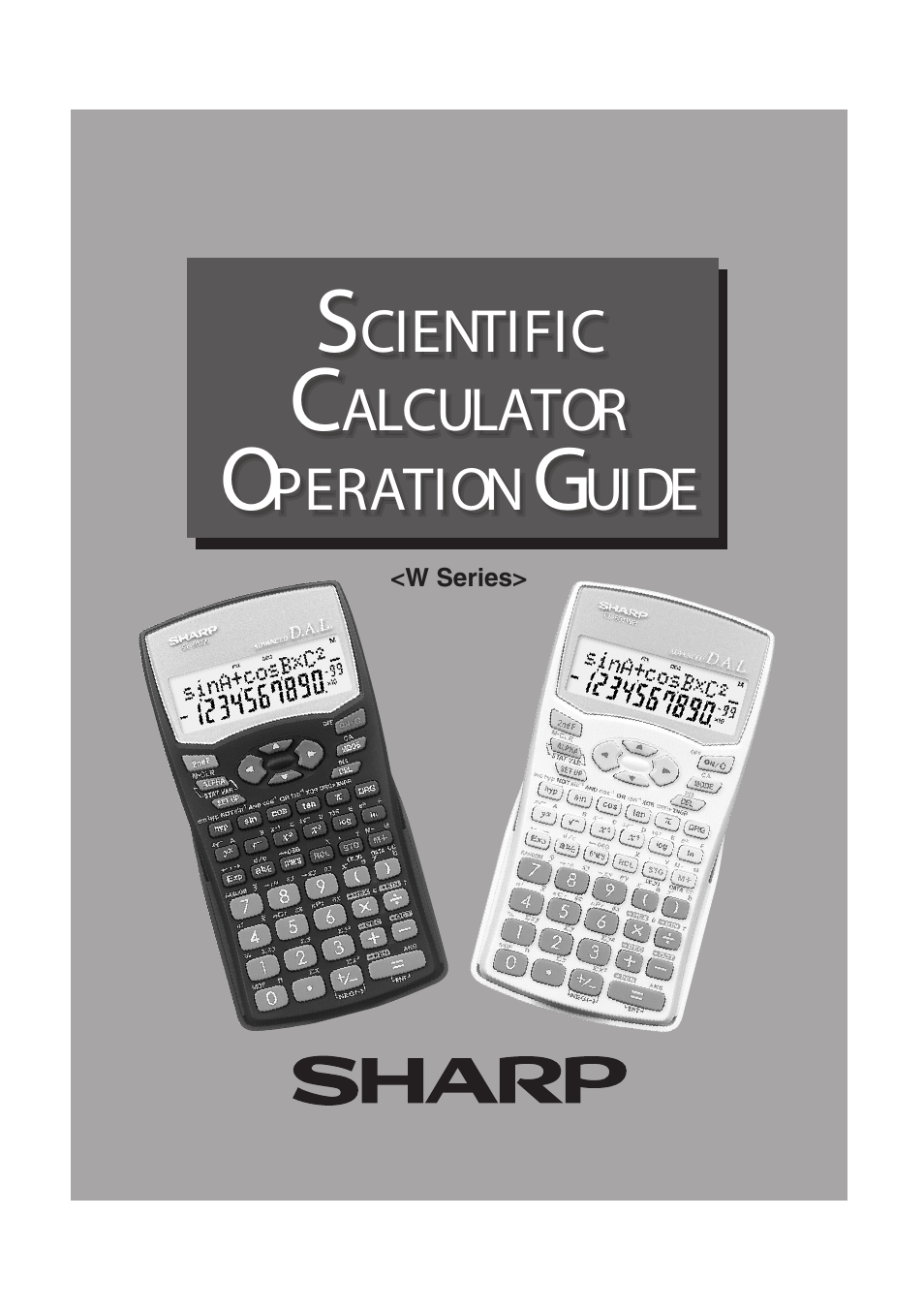 Sharp W Series User Manual | 33 pages