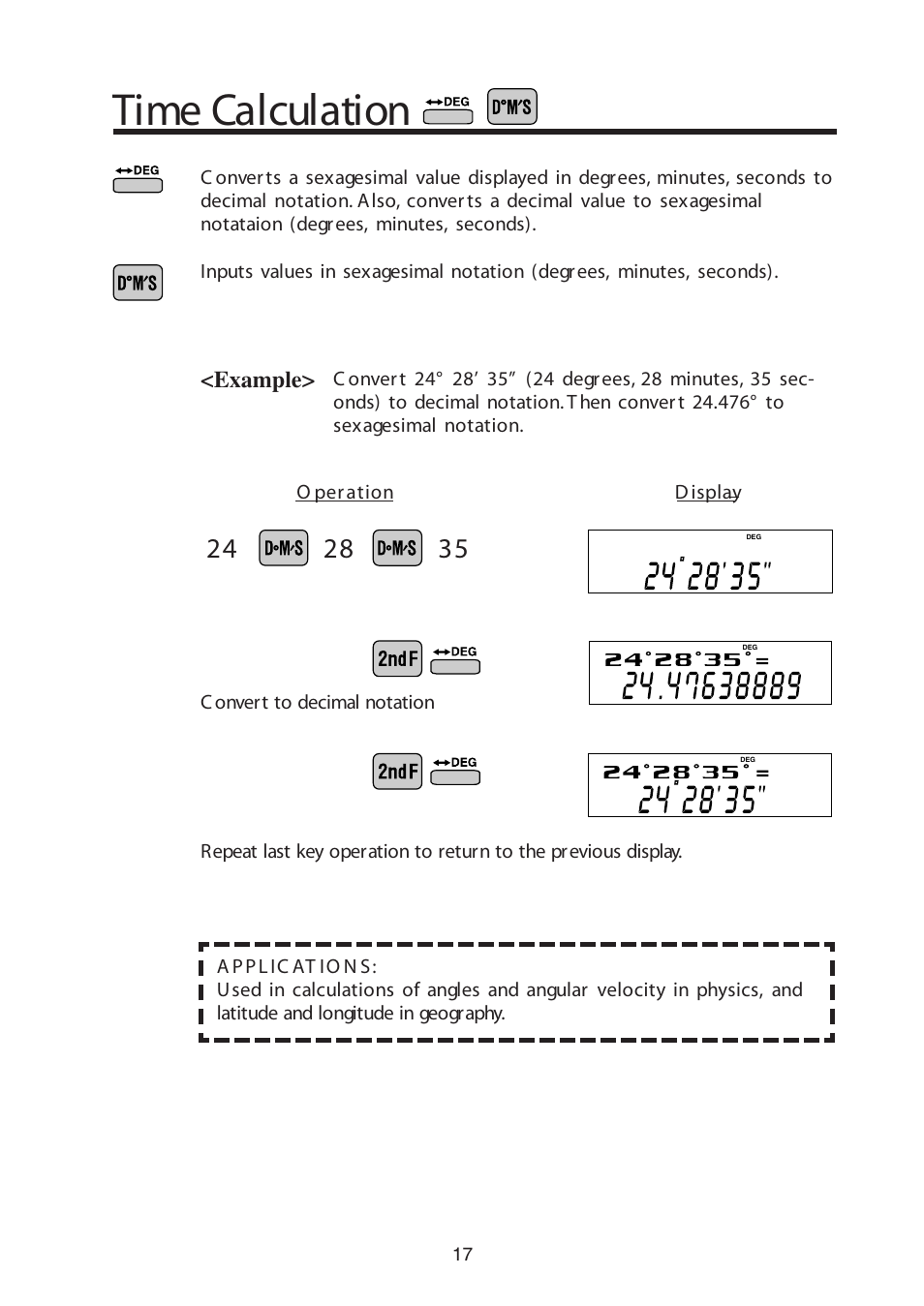 Time calculation | Sharp W Series User Manual | Page 18 / 33