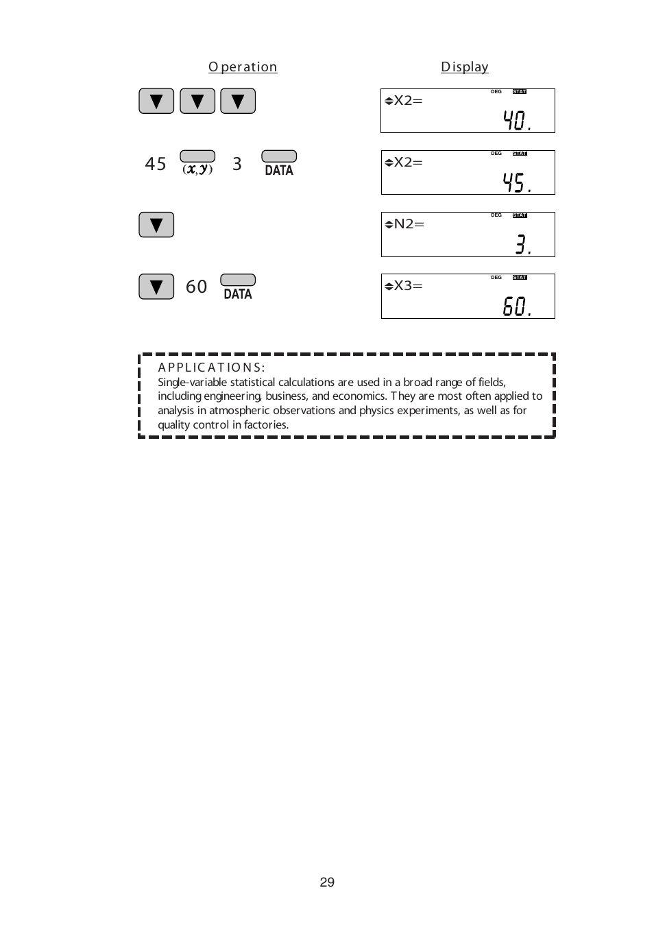 O per ation d isplay | Sharp W Series User Manual | Page 30 / 33